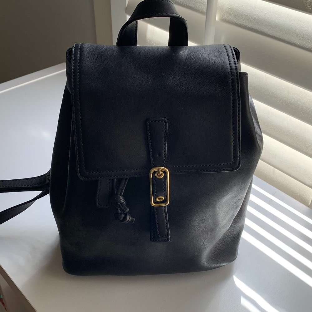 COACH small backpack style black leather